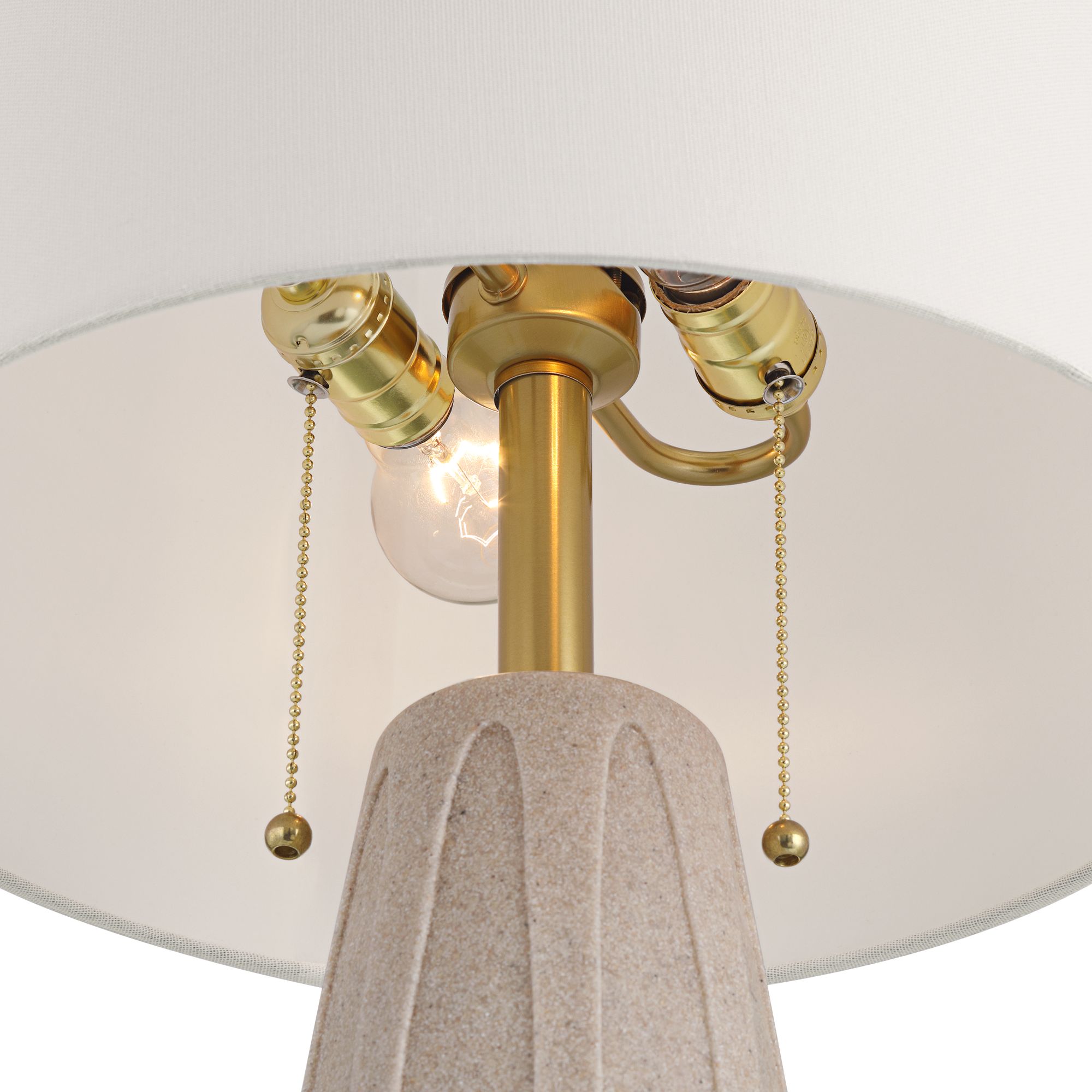 Image 5 Possini Euro Arizona 28" Faux Sandstone Modern Table Lamps Set of 2 more views