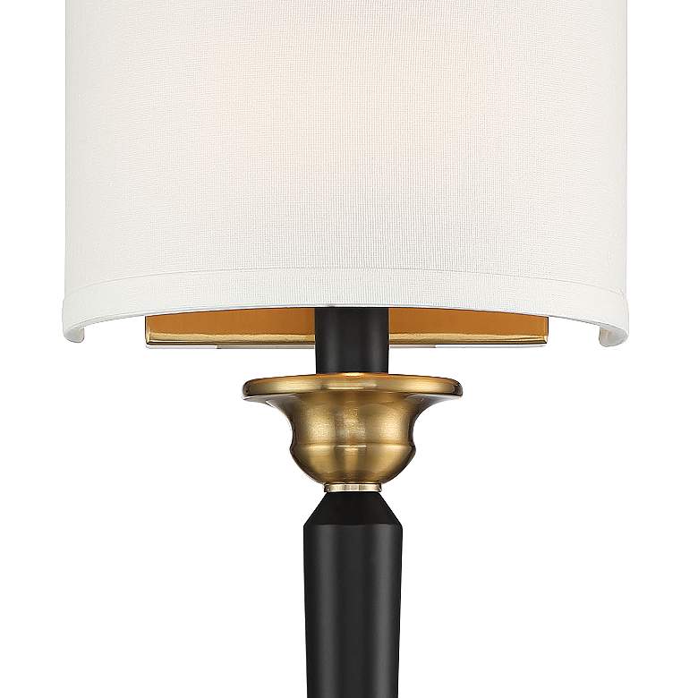 Image 4 Possini Euro Arletta 26" High Classic Black and Brass Wall Sconce more views