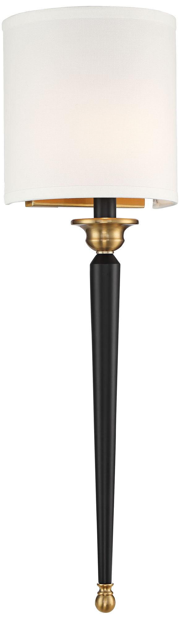 Image 4 Possini Euro Arletta 26" High Classic Black Brass Wall Sconce Set of 2 more views