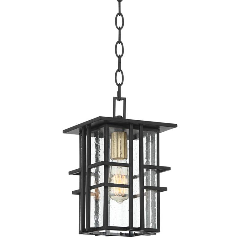 Image 2 Possini Euro Arley 12 1/2 inch High Black Outdoor Hanging Light