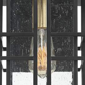 Image3 of Possini Euro Arley 12" High Black Finish Lantern Wall Sconce more views