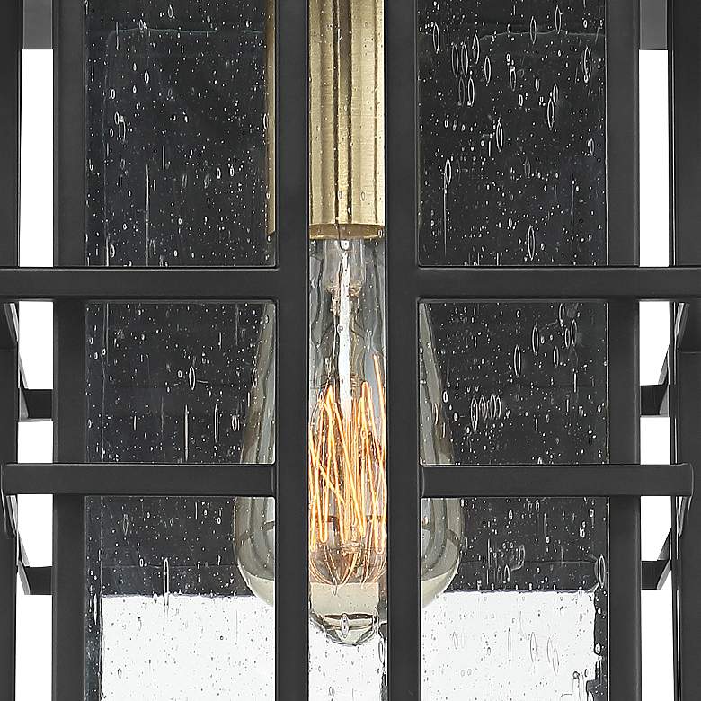 Image 3 Possini Euro Arley 12" High Black Finish Lantern Wall Sconce more views