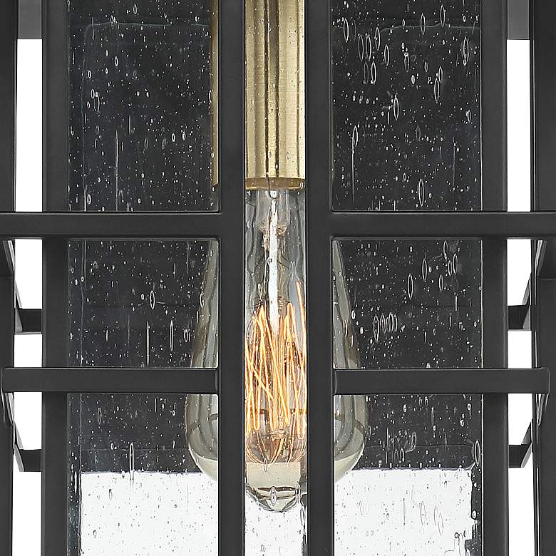 Image 3 Possini Euro Arley 12 inch High Black Finish Lantern Wall Sconce more views