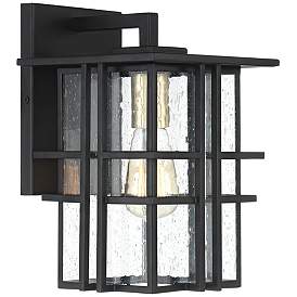 Image5 of Possini Euro Arley 12" High Black Finish Lantern Wall Sconce more views