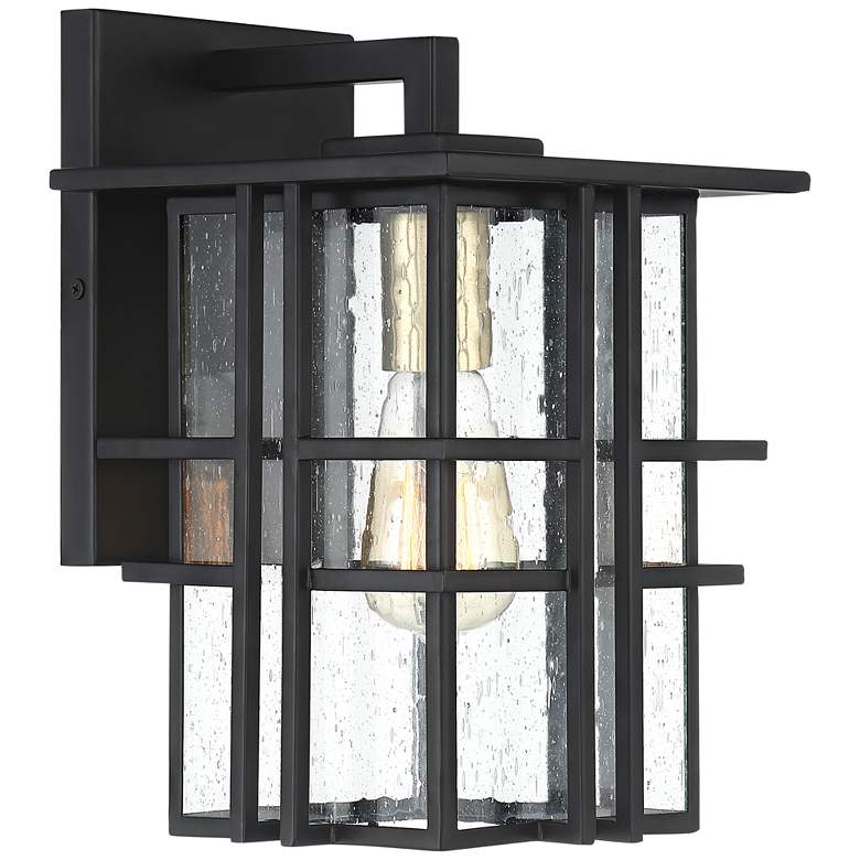 Image 5 Possini Euro Arley 12" High Black Finish Lantern Wall Sconce more views
