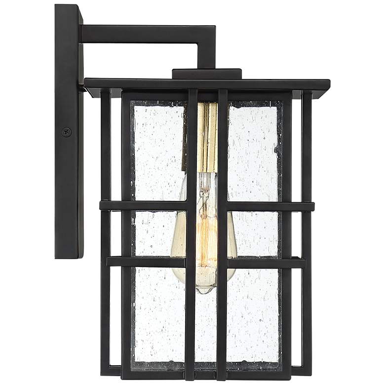 Image 6 Possini Euro Arley 12" High Black Finish Lantern Wall Sconce more views