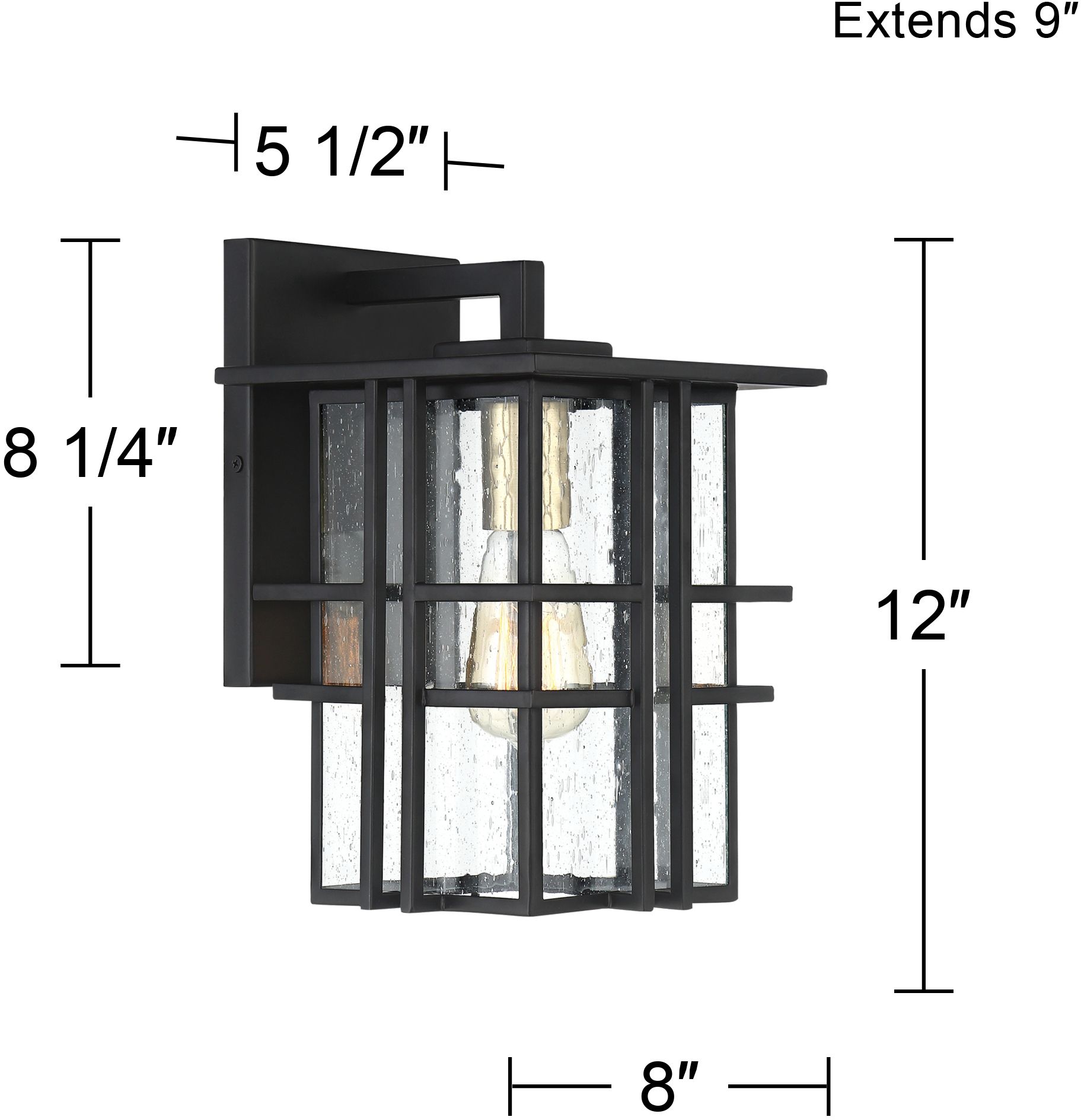 Possini Euro Arley 12" High Black Outdoor Wall Light Set of 2
