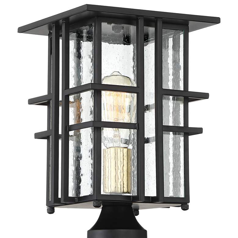 Image 4 Possini Euro Arley 13 3/4 inch High Black Outdoor Post Light more views