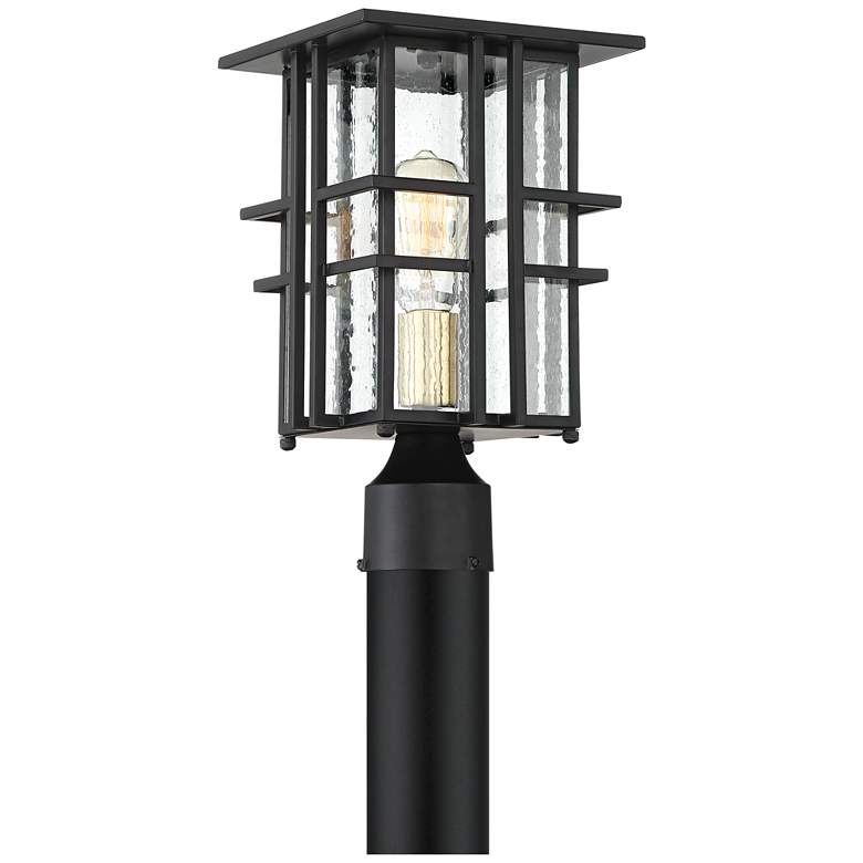 Image 6 Possini Euro Arley 13 3/4 inch High Black Outdoor Post Light more views