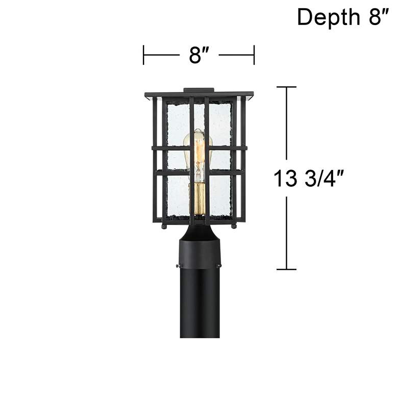 Image 7 Possini Euro Arley 13 3/4 inch High Black Outdoor Post Light more views
