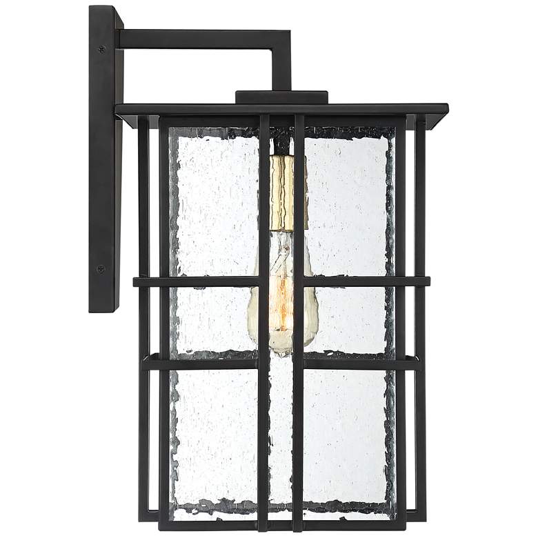 Image 6 Possini Euro Arley 16 inch High Black Finish Outdoor Wall Lights Set of 2 more views