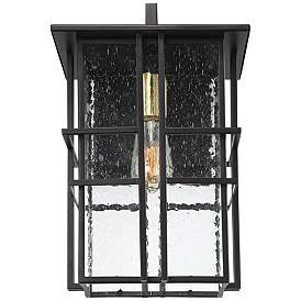 Image4 of Possini Euro Arley 16" High Black Outdoor Wall Light more views