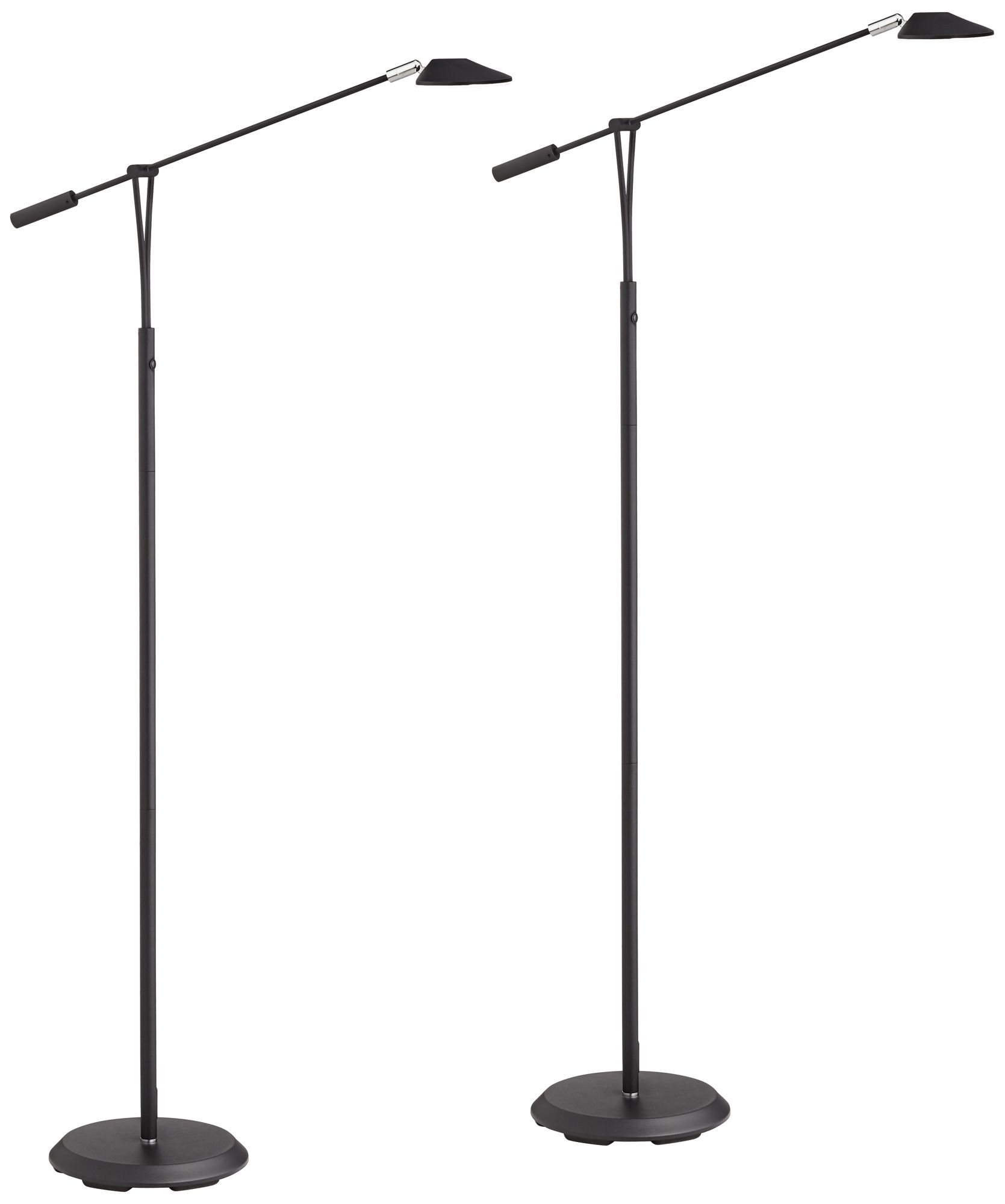 Image 2 Possini Euro Arnie Adjustable Modern LED Pharmacy Floor Lamps Set of 2