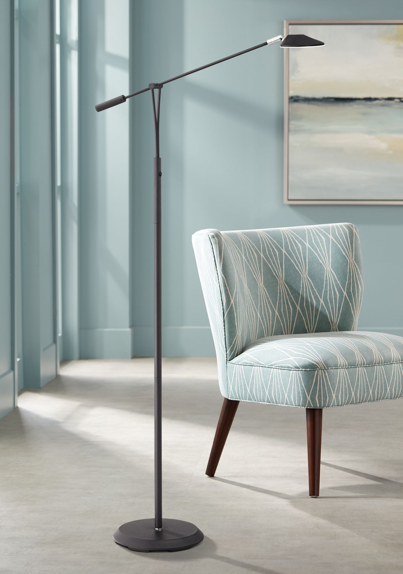 Possini Euro Arnie Adjustable Modern LED Pharmacy Floor Lamps Set of 2
