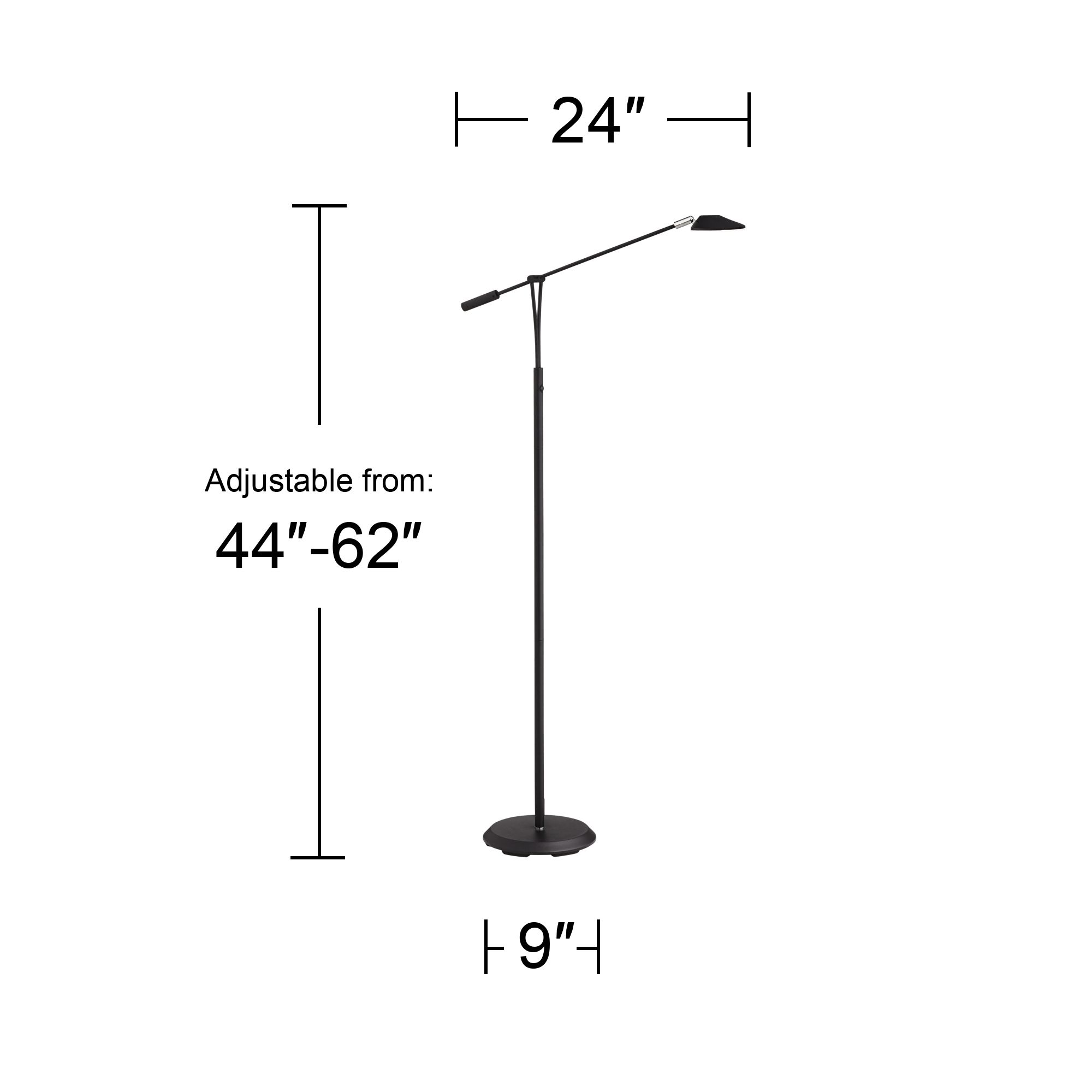 Possini Euro Arnie Adjustable Modern LED Pharmacy Floor Lamps Set of 2