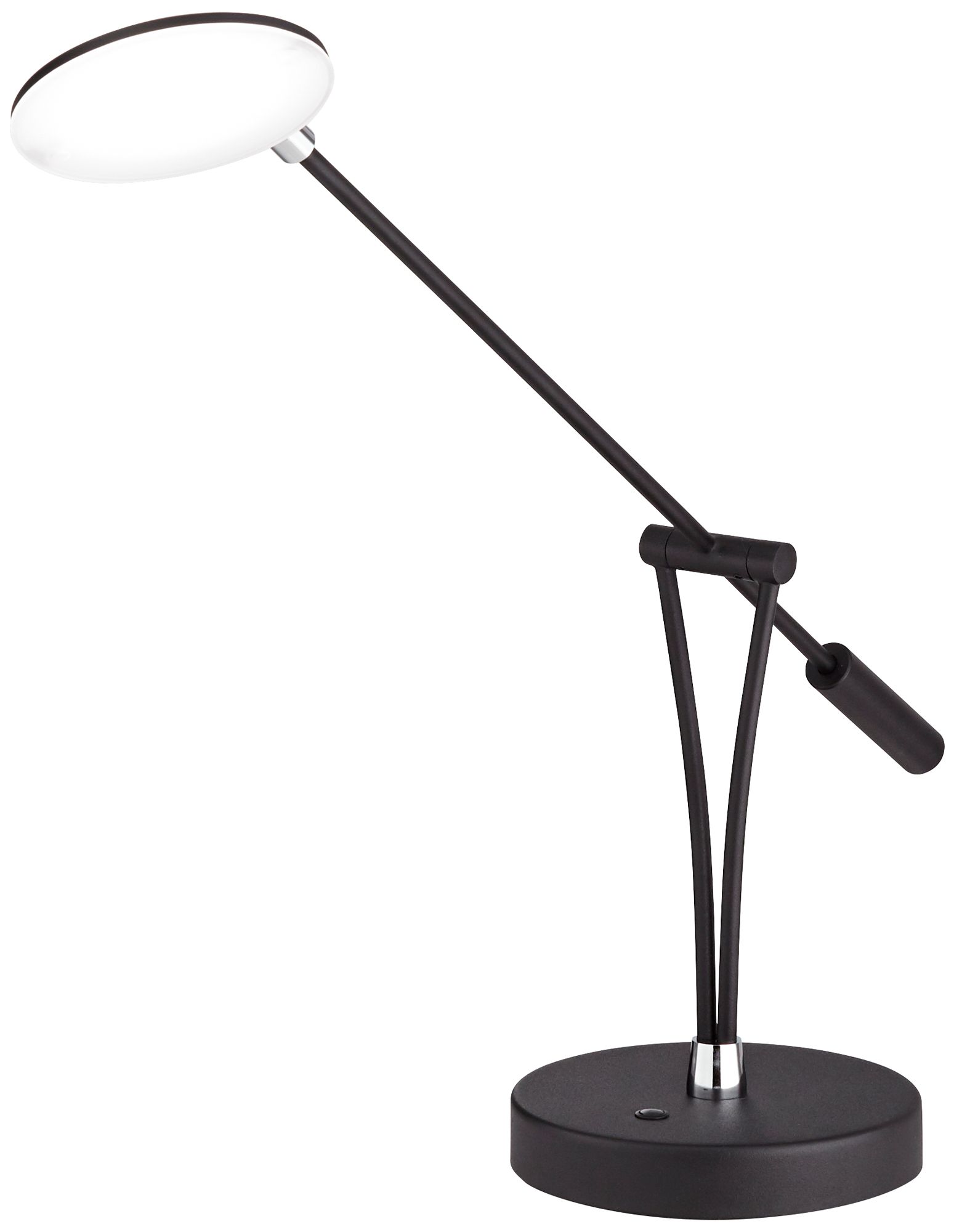 Possini Euro Arnie Satin Black Adjustable LED USB Desk Lamps Set of 2