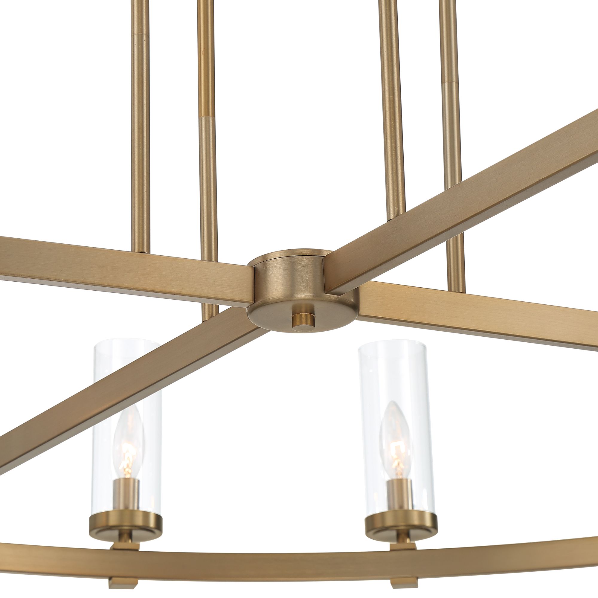 Thumbnail4 of Possini Euro Aron 60" Wide 18-Light Modern Brass Ring Chandelier more views