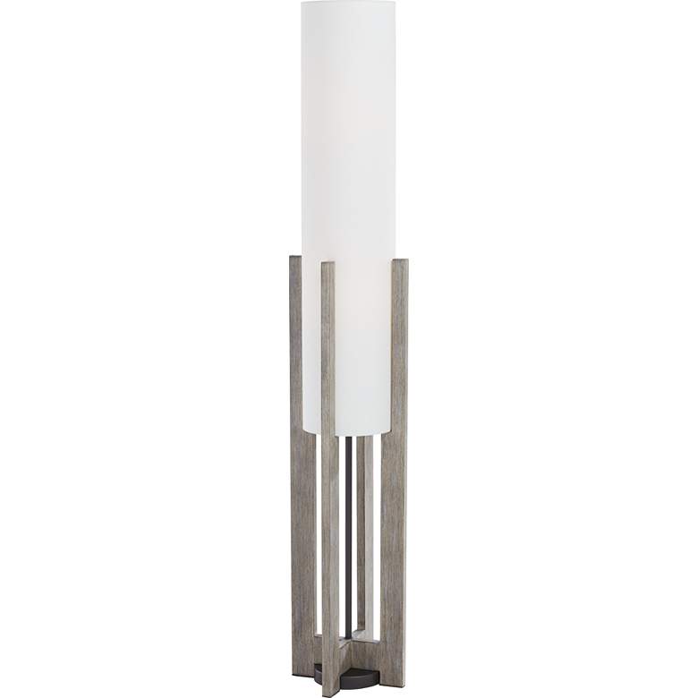 Image 3 Possini Euro Arrista 63" Modern Gray Wash Cylinder Floor Lamp