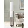 2_Possini Euro Arrista 63" Modern Gray Wash Cylinder Floor Lamp