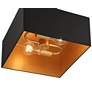 4_Possini Euro Artemis 12" Wide Black and Gold 2-Light Ceiling Light more views