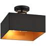 Watch A Video About the Possini Euro Artemis 12 Wide Black and Gold 2 Light Ceiling Light