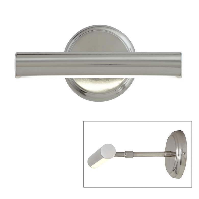 Possini Euro Artista 9 1/2&quot; Wide Brushed Nickel LED Picture Light