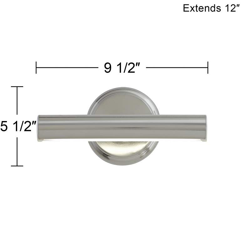 Image 6 Possini Euro Artista 9 1/2" Wide Brushed Nickel LED Picture Light more views