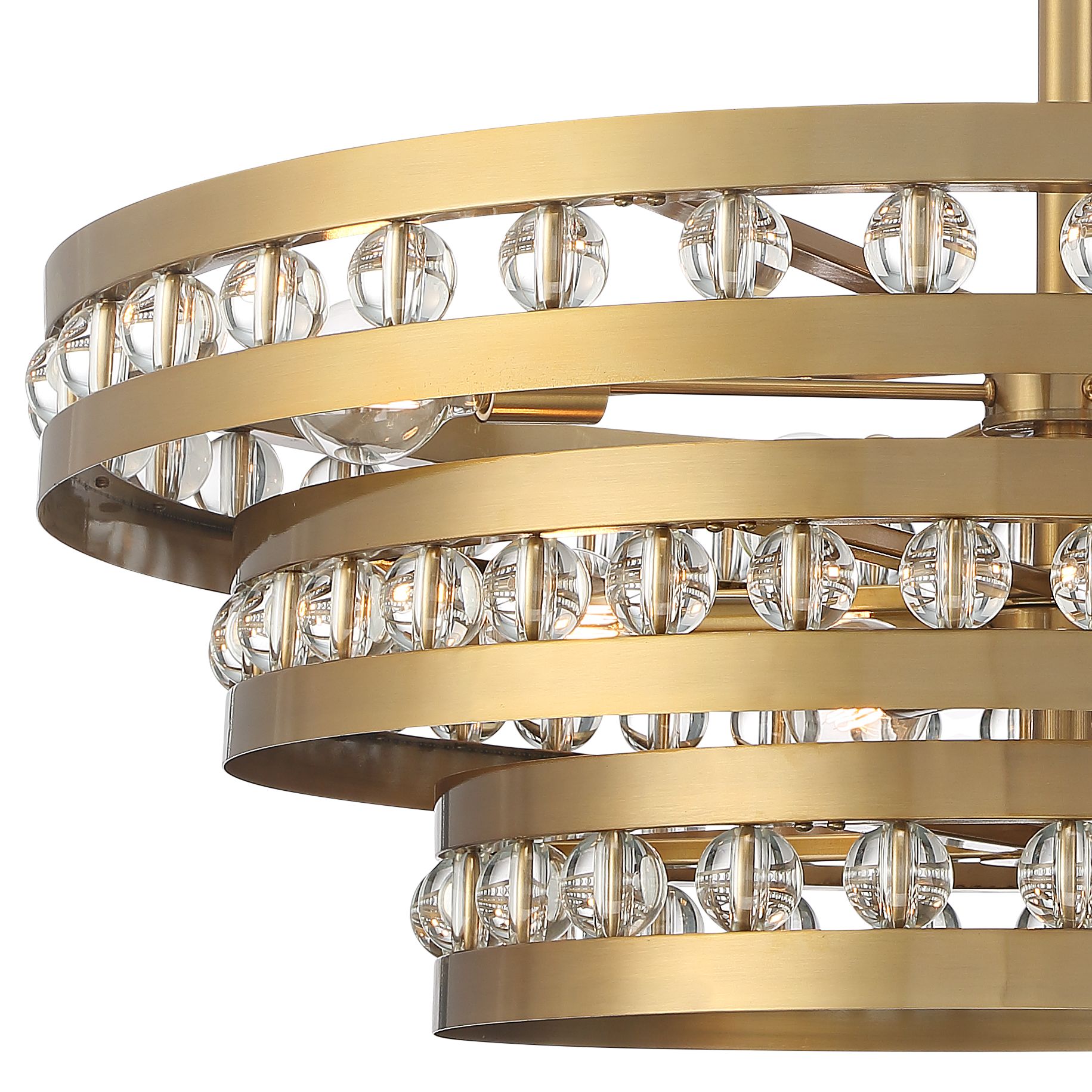Image 4 Possini Euro Artyom 40" Wide Warm Gold 8-Light Crystal Ring Pendant more views