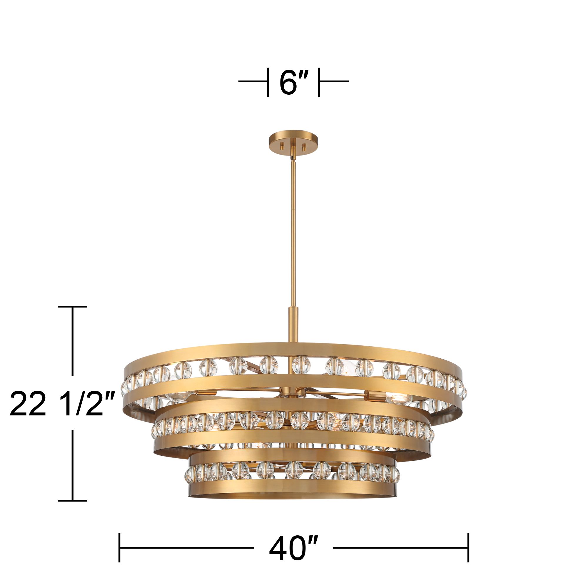 Watch A Video About the Stiffel Artyom Warm Gold 8 Light Crystal Ring Pendant