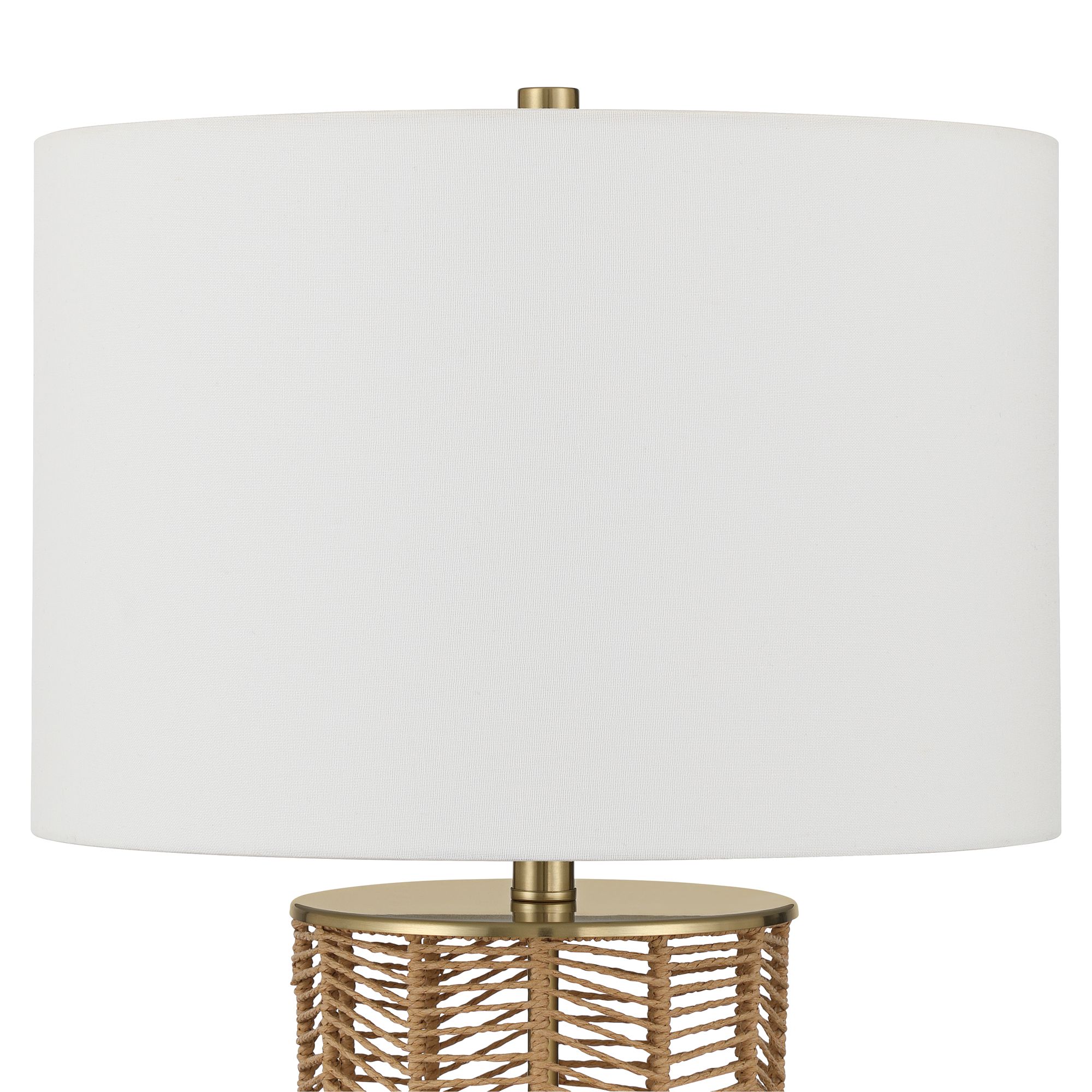 Image 4 Possini Euro Aruba 29 3/4" High Warm Brass and Woven Rope Table Lamp more views