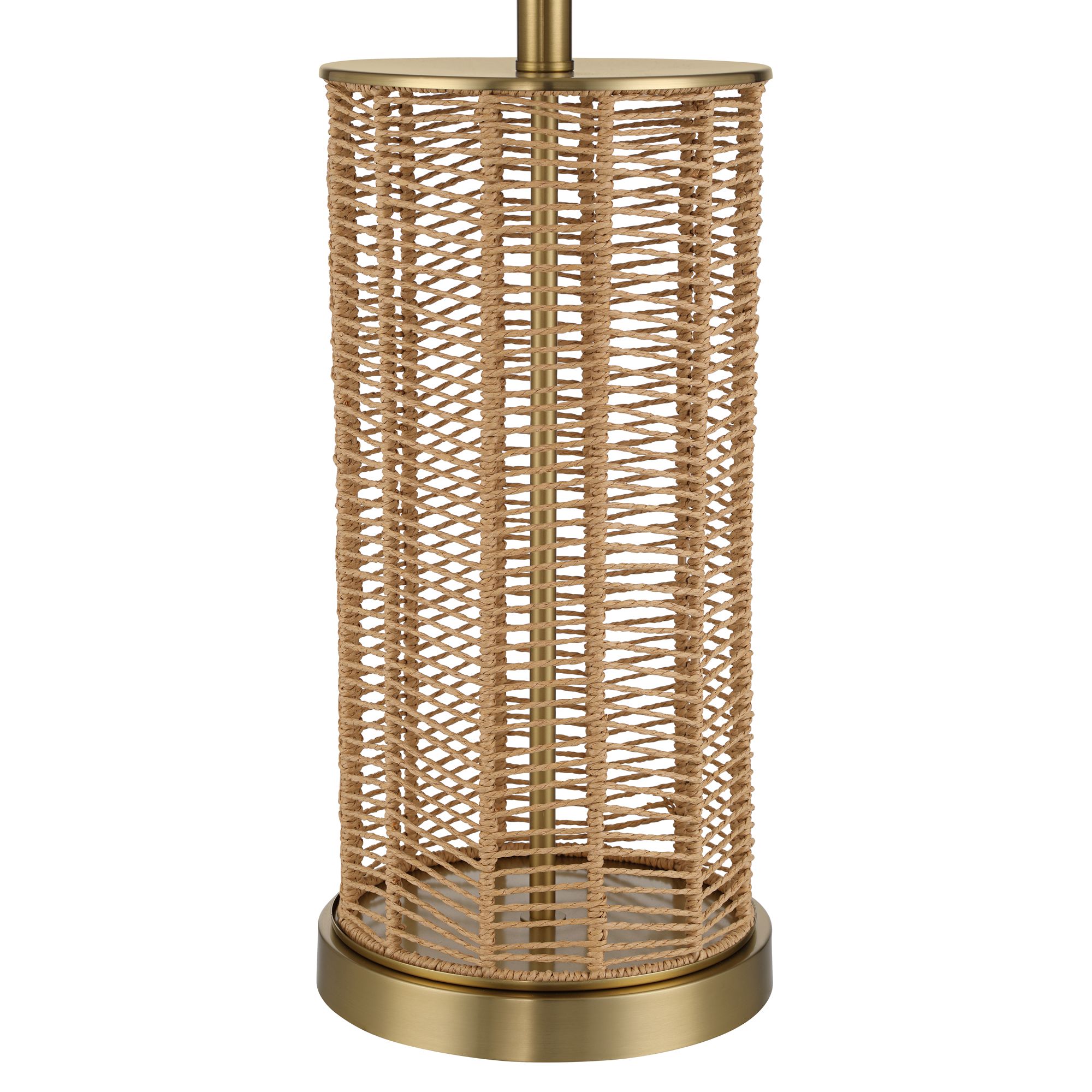 Image 7 Possini Euro Aruba 29 3/4" High Warm Brass and Woven Rope Table Lamp more views