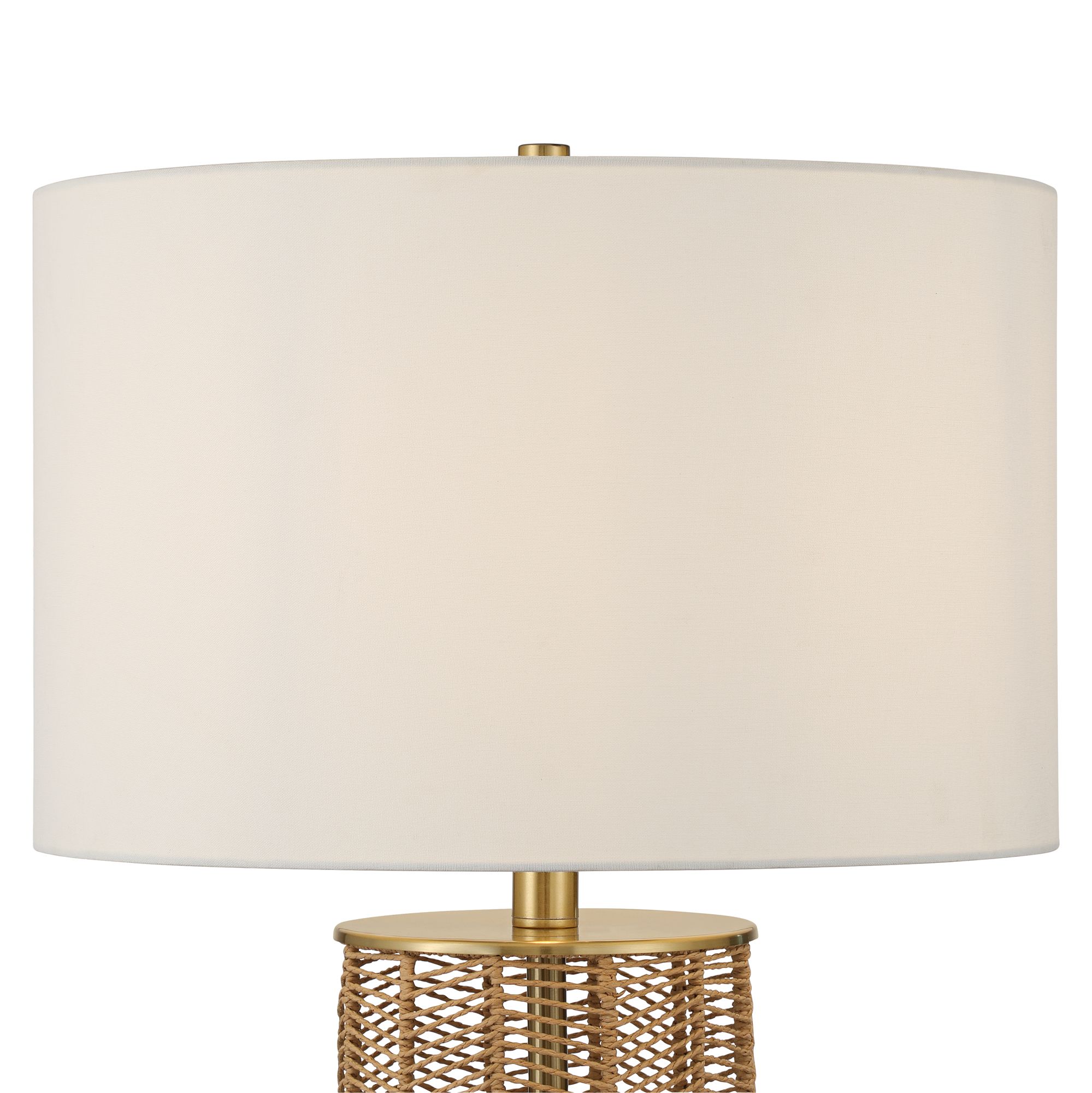 Image 3 Possini Euro Aruba 63 1/4" High Warm Brass and Woven Rope Floor Lamp more views