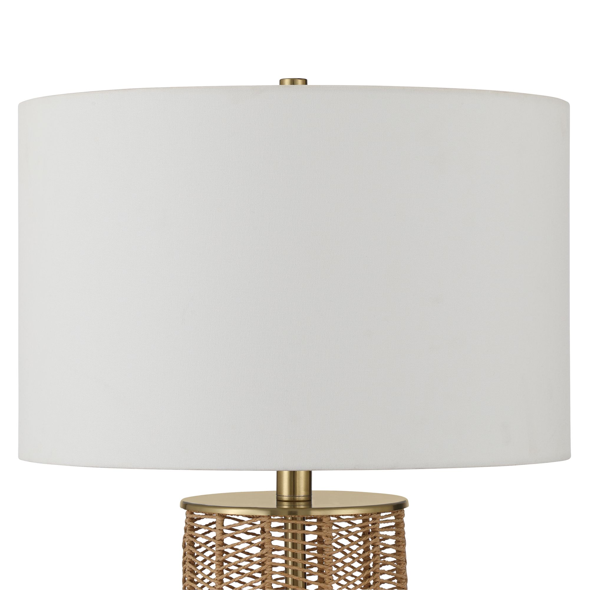 Image 4 Possini Euro Aruba 63 1/4" High Warm Brass and Woven Rope Floor Lamp more views