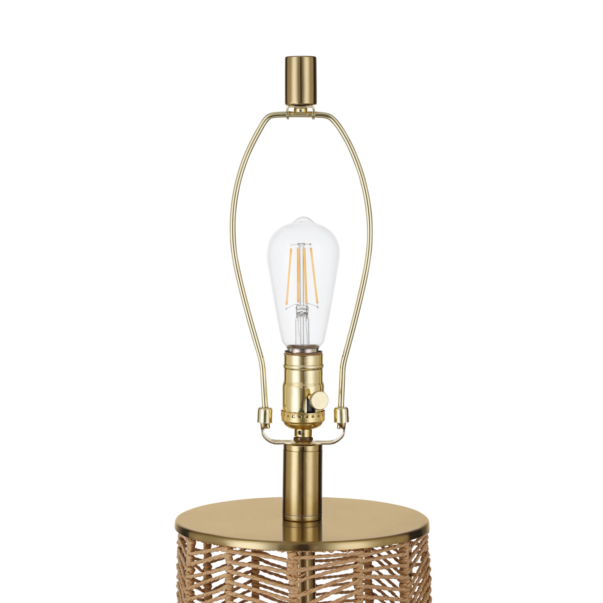 Image 6 Possini Euro Aruba 63 1/4" High Warm Brass and Woven Rope Floor Lamp more views