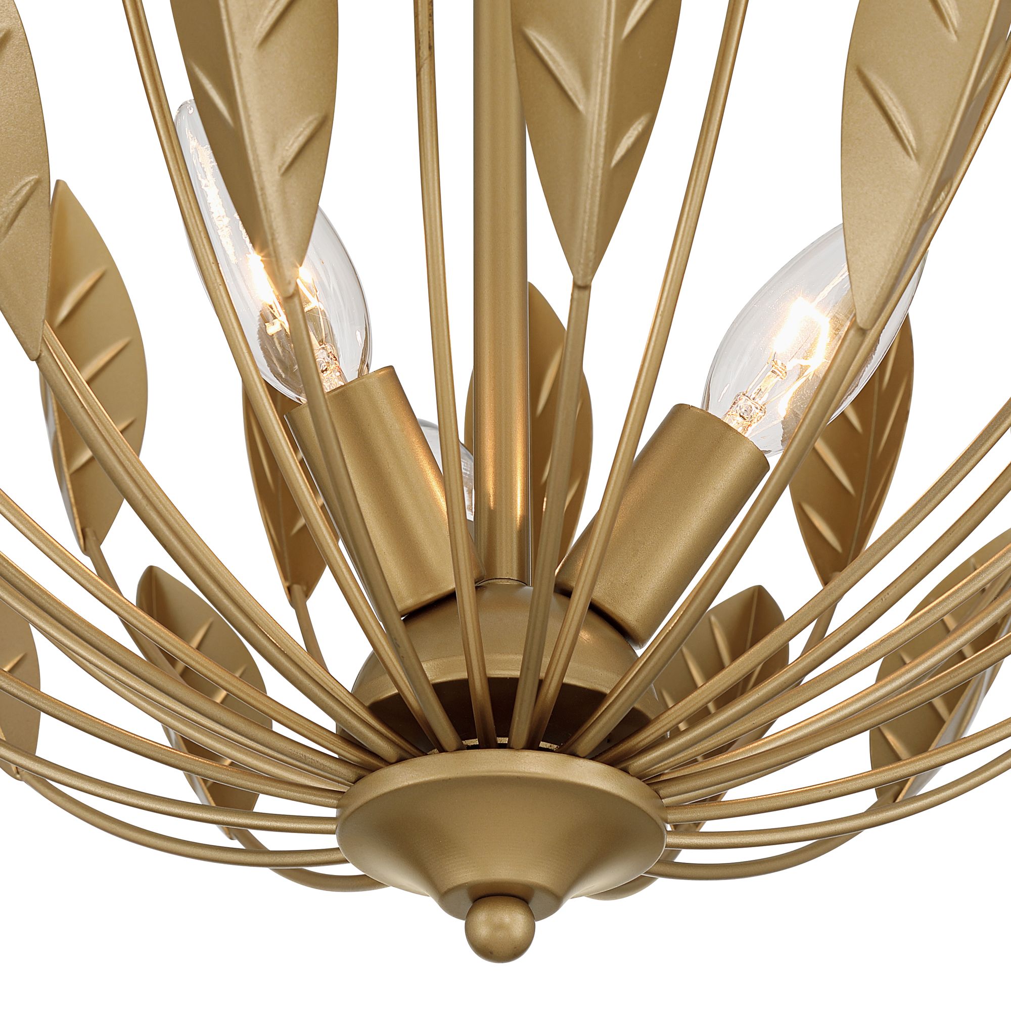 Image 3 Possini Euro Arundo 17 1/2" Wide Warm Brass 3-Light Pendant Light more views