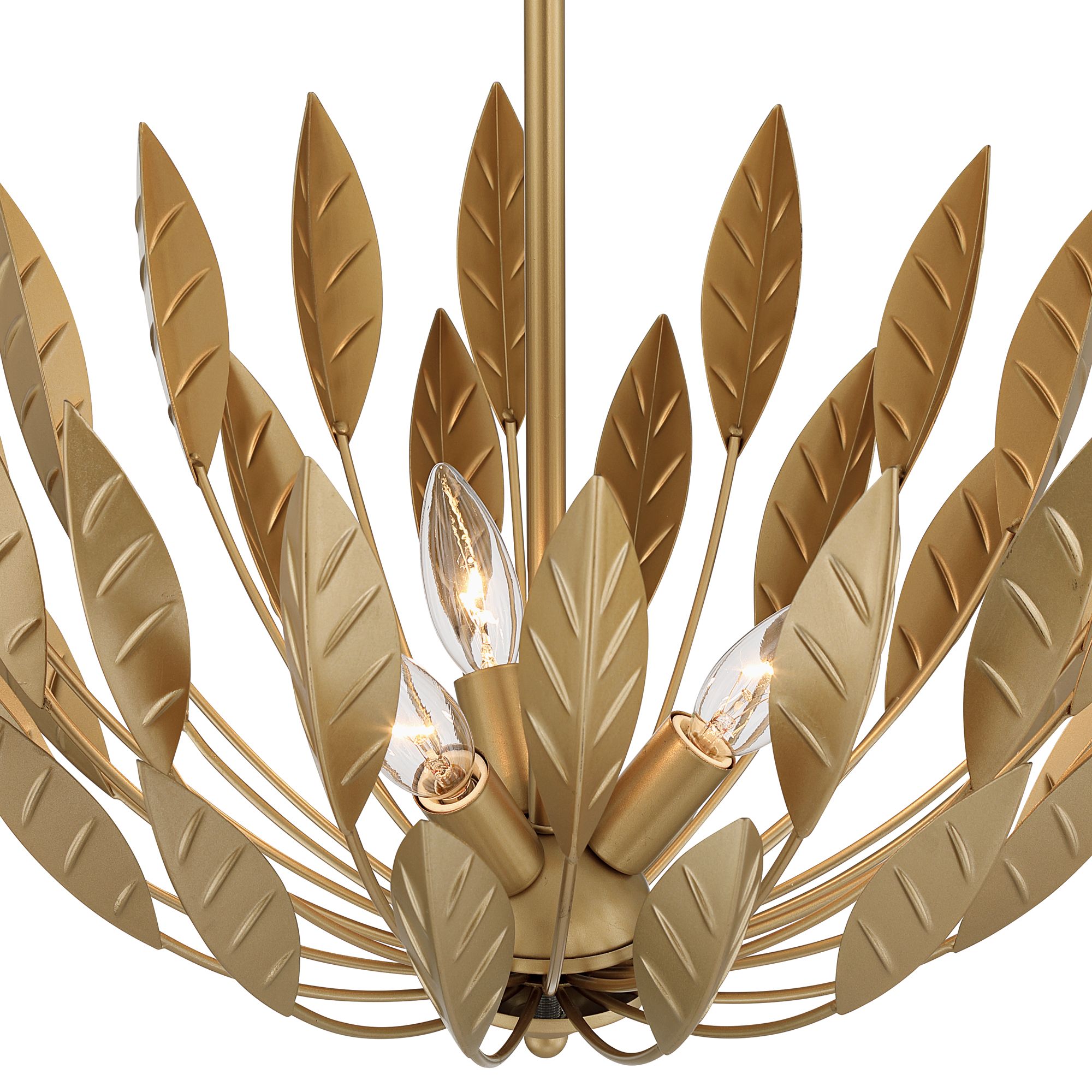 Image 4 Possini Euro Arundo 17 1/2" Wide Warm Brass 3-Light Pendant Light more views