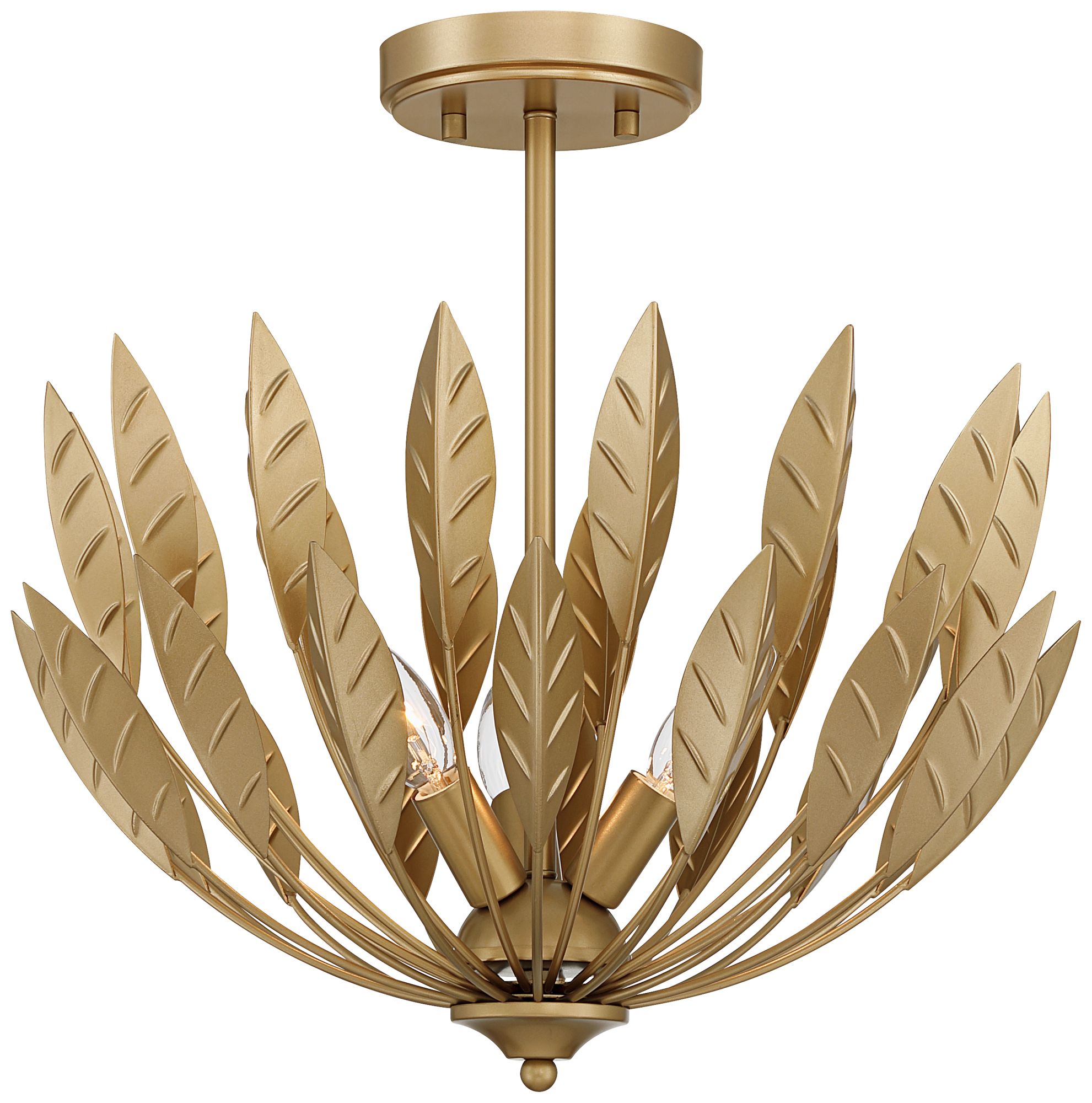 Image 6 Possini Euro Arundo 17 1/2" Wide Warm Brass 3-Light Pendant Light more views