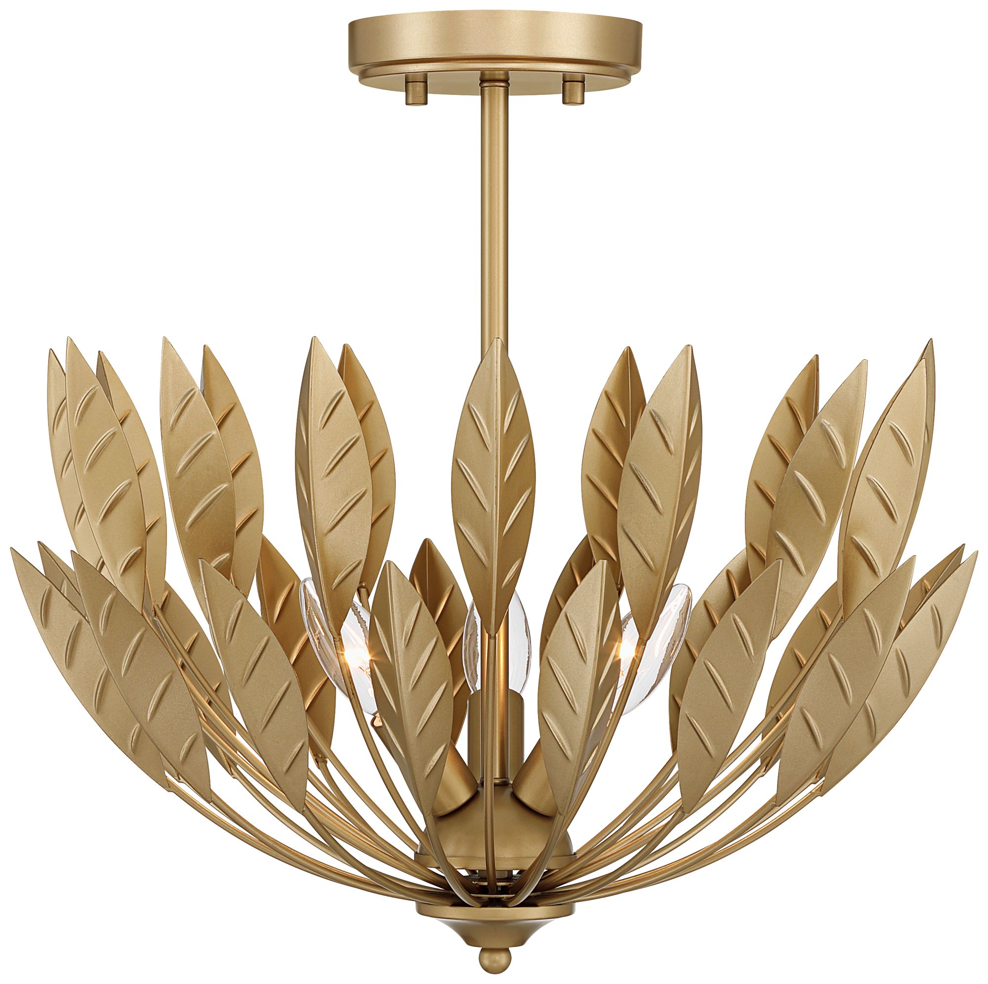 Image 7 Possini Euro Arundo 17 1/2" Wide Warm Brass 3-Light Pendant Light more views