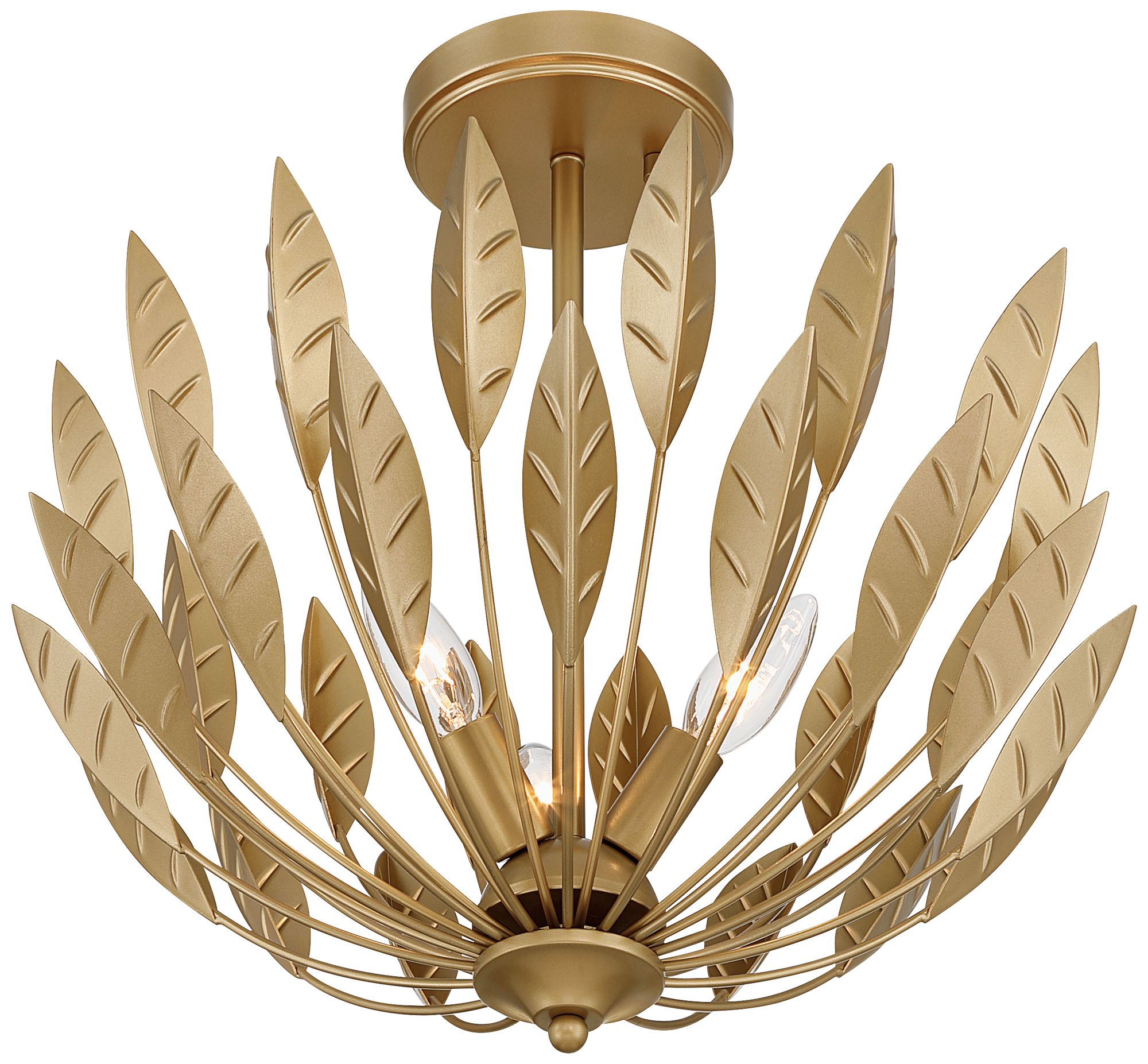 Possini Euro Arundo 17 1/2" Wide Warm Brass 3-Light Pendant Light