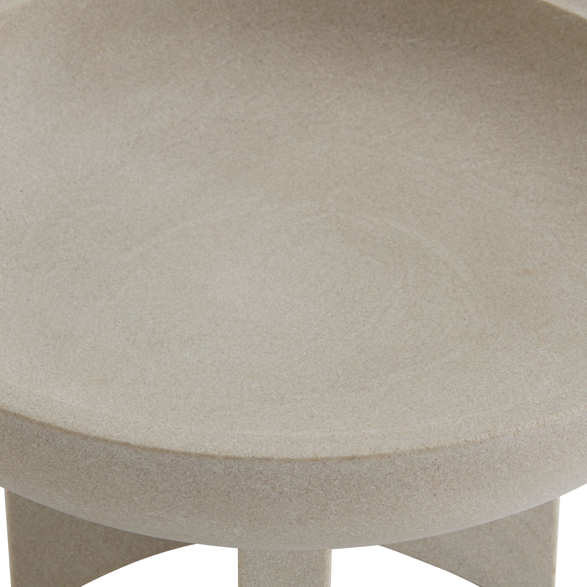 Image 3 Possini Euro Asha 10" Wide Sandstone Decorative Footed Bowl more views