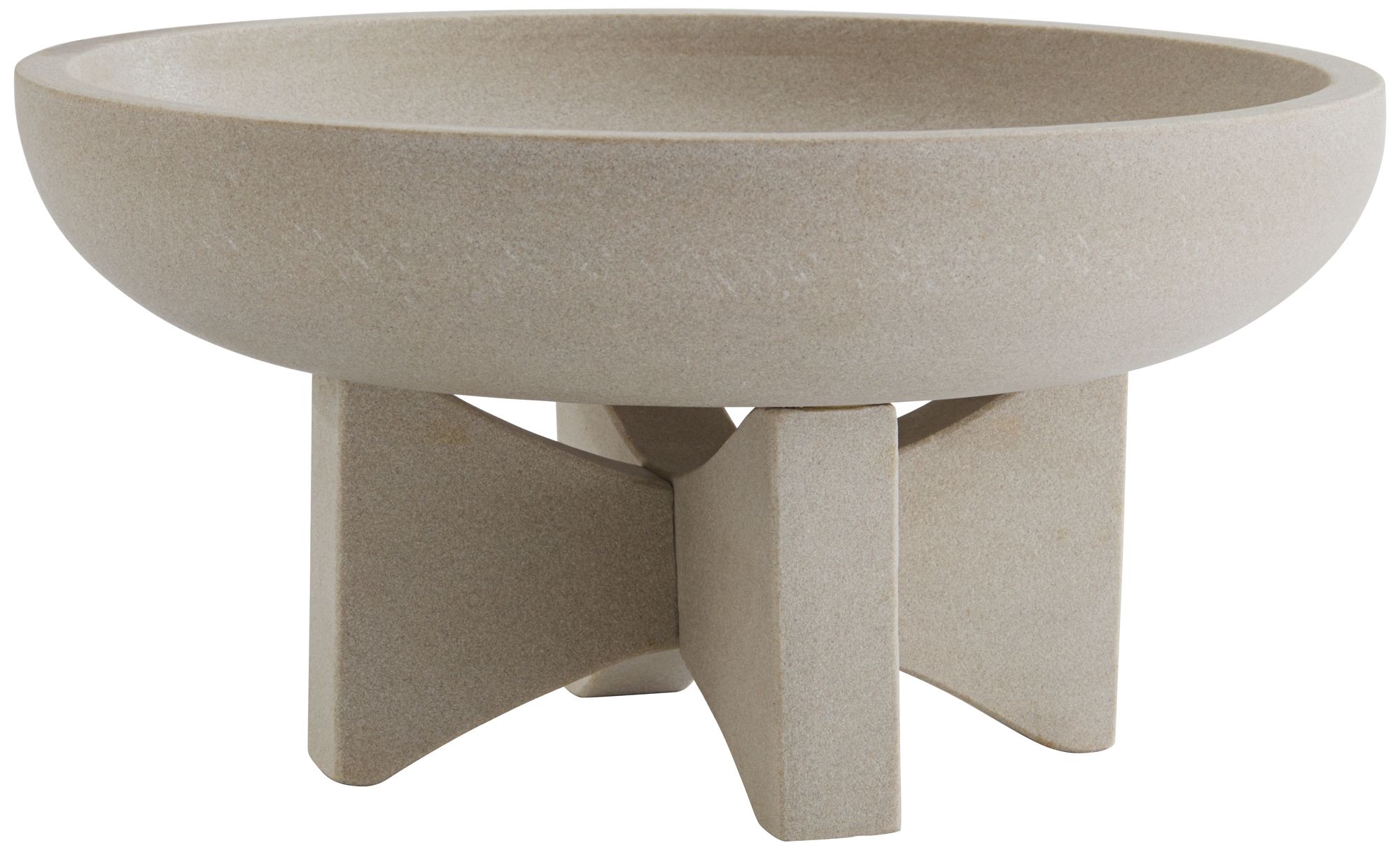 Image 5 Possini Euro Asha 10" Wide Sandstone Decorative Footed Bowl more views
