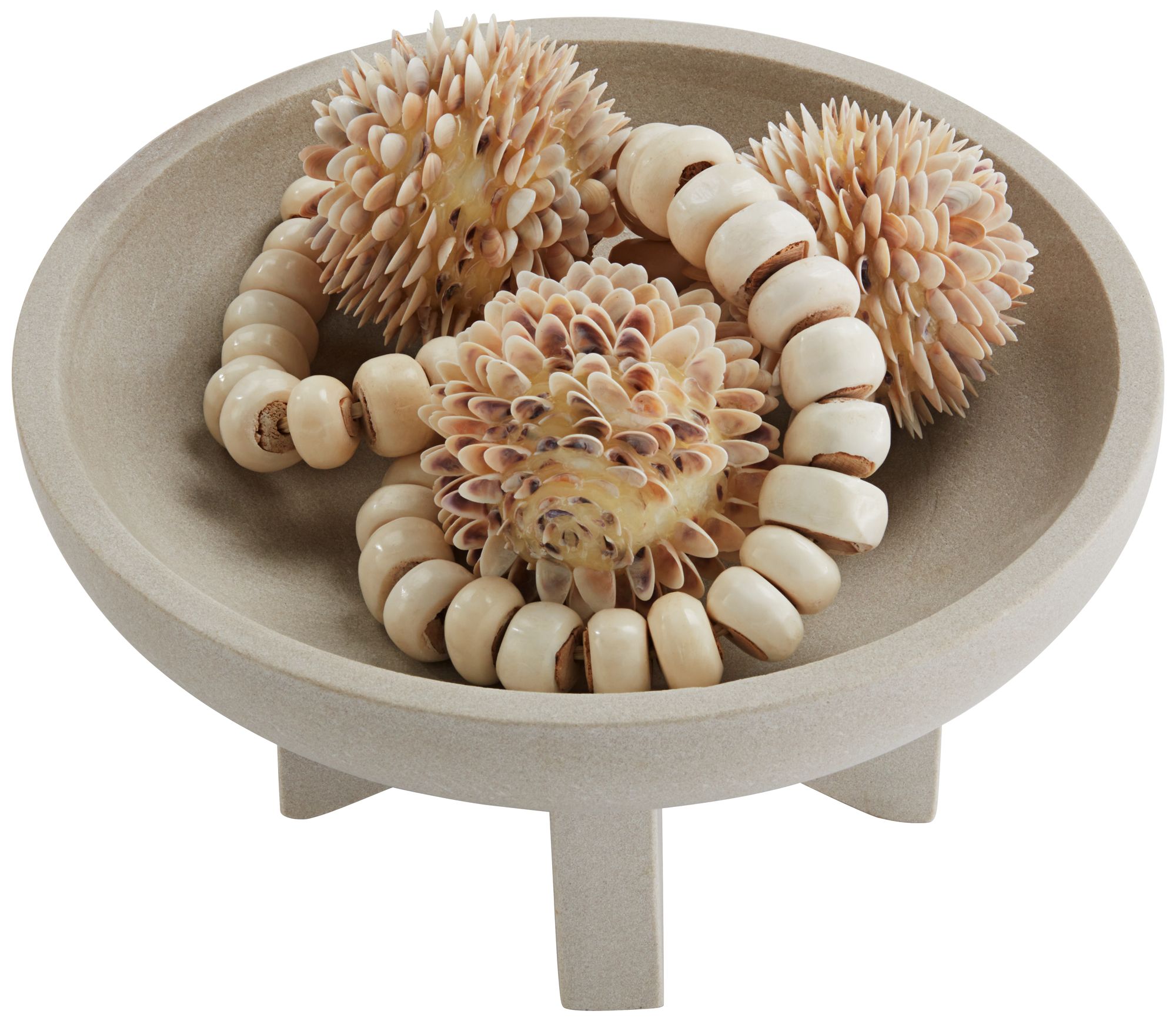 Image 6 Possini Euro Asha 10" Wide Sandstone Decorative Footed Bowl more views