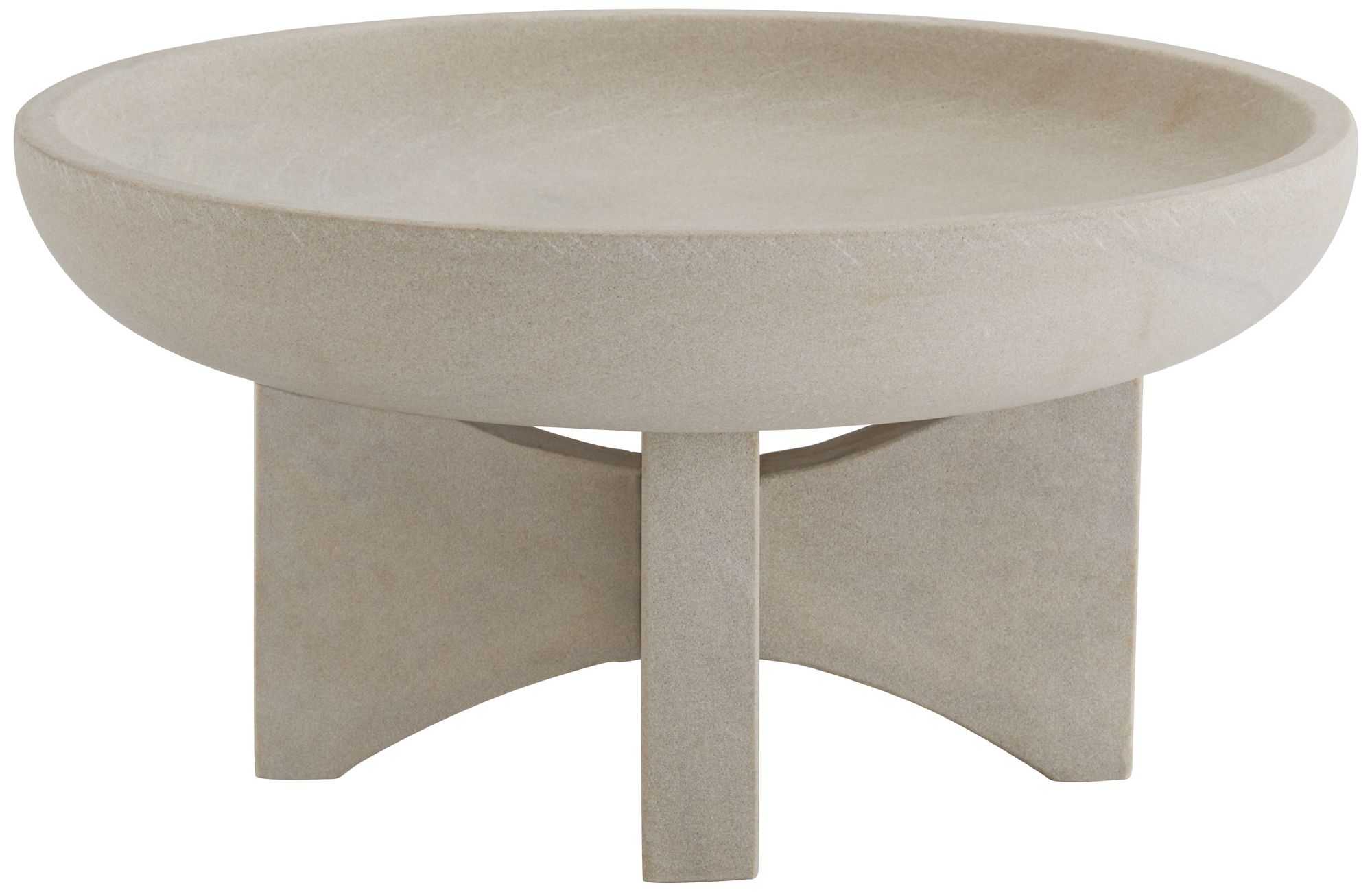 Image 4 Possini Euro Asha 12" Wide Sandstone Decorative Footed Bowl more views