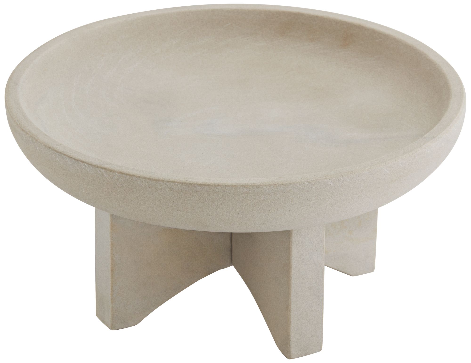 Image 5 Possini Euro Asha 12" Wide Sandstone Decorative Footed Bowl more views