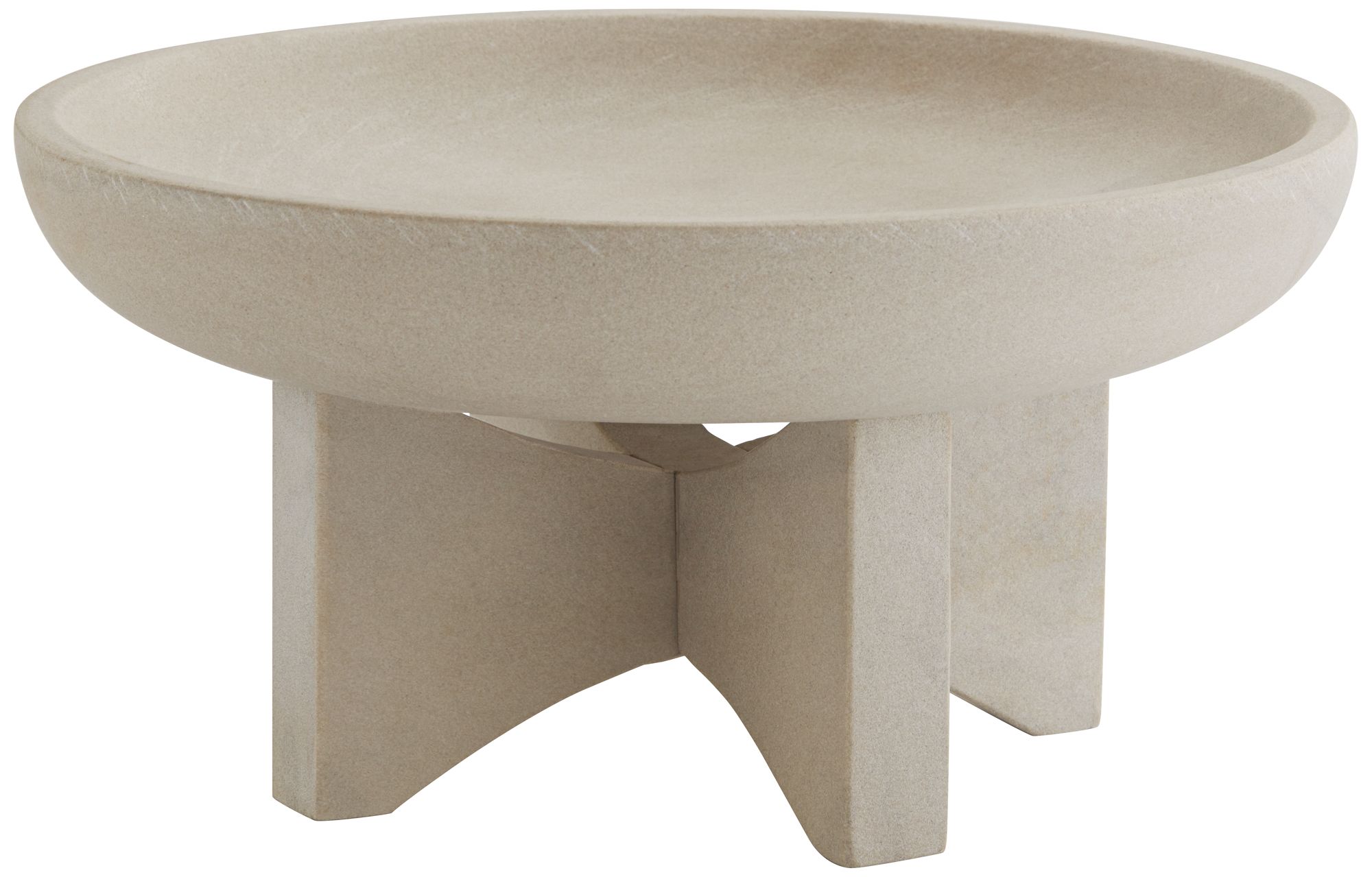 Image 6 Possini Euro Asha 12" Wide Sandstone Decorative Footed Bowl more views