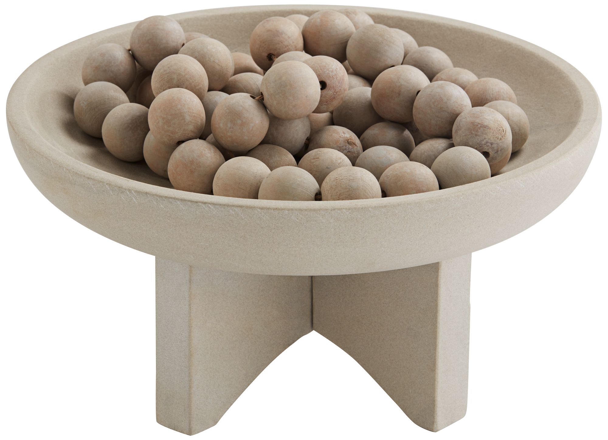 Image 7 Possini Euro Asha 12" Wide Sandstone Decorative Footed Bowl more views