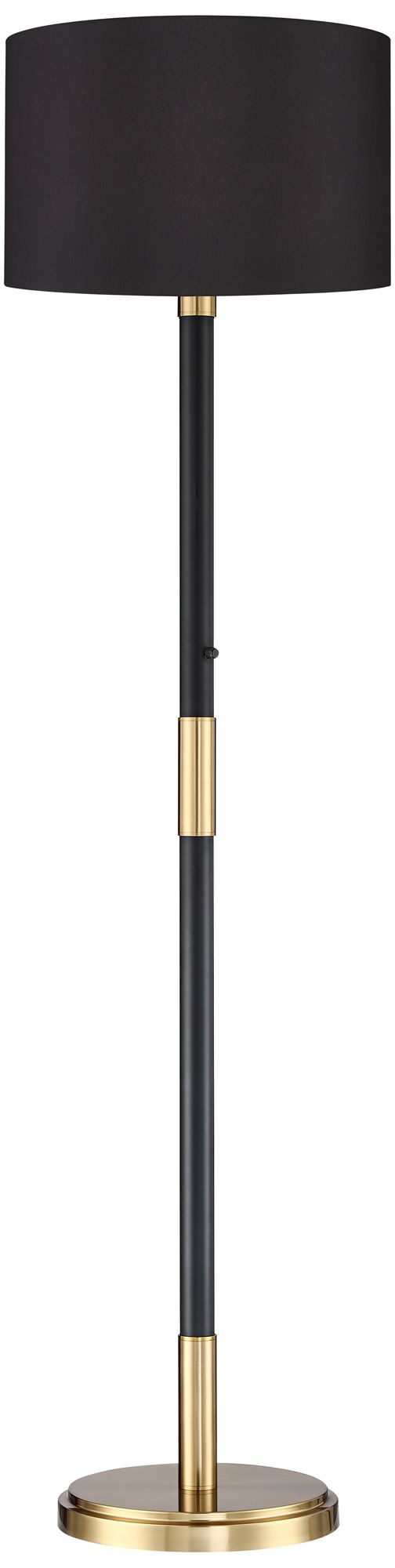 Image 2 Possini Euro Ashanti 72.25" High Black Shade Light Blaster Floor Lamp