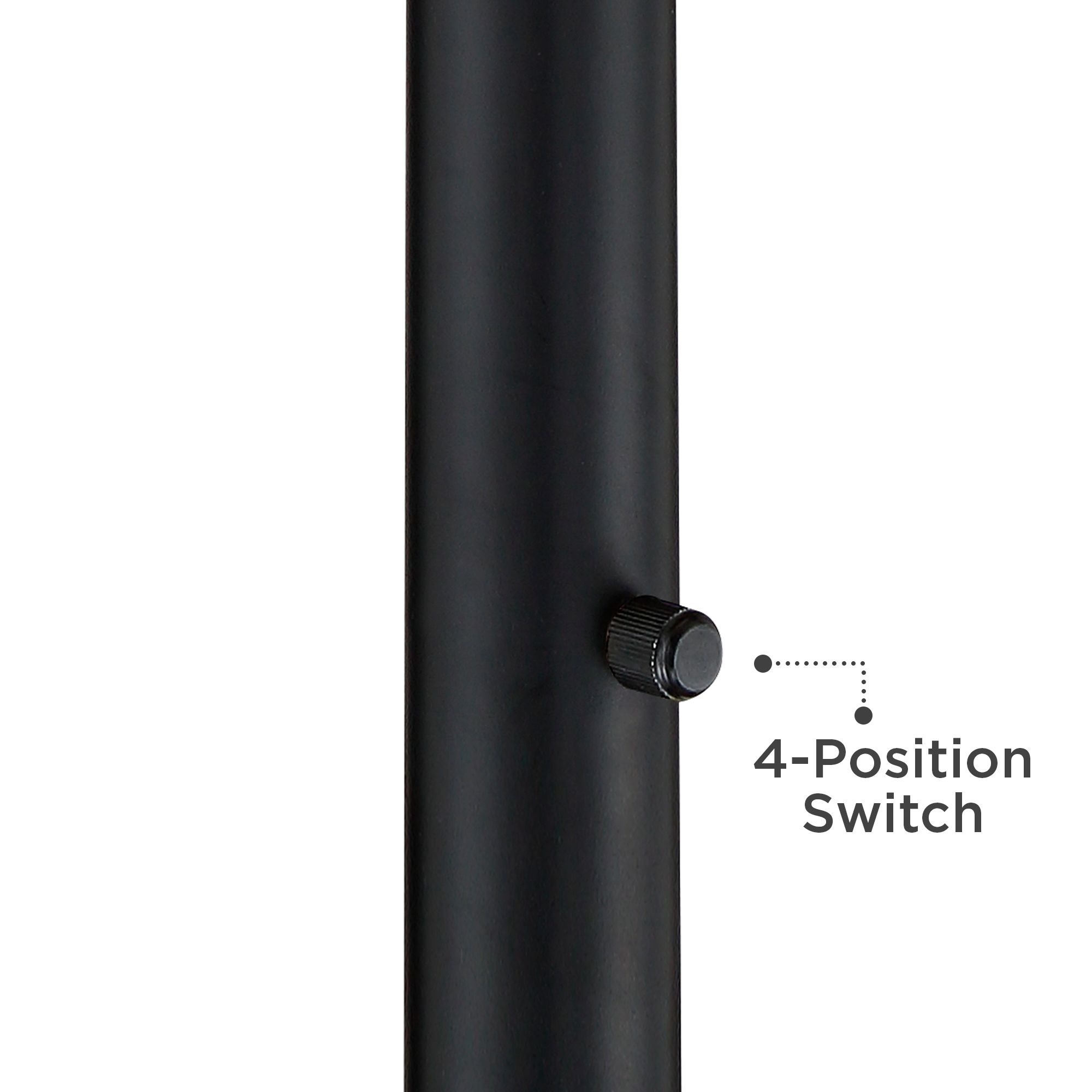 Image 4 Possini Euro Ashanti 72.25" High Black Shade Light Blaster Floor Lamp more views