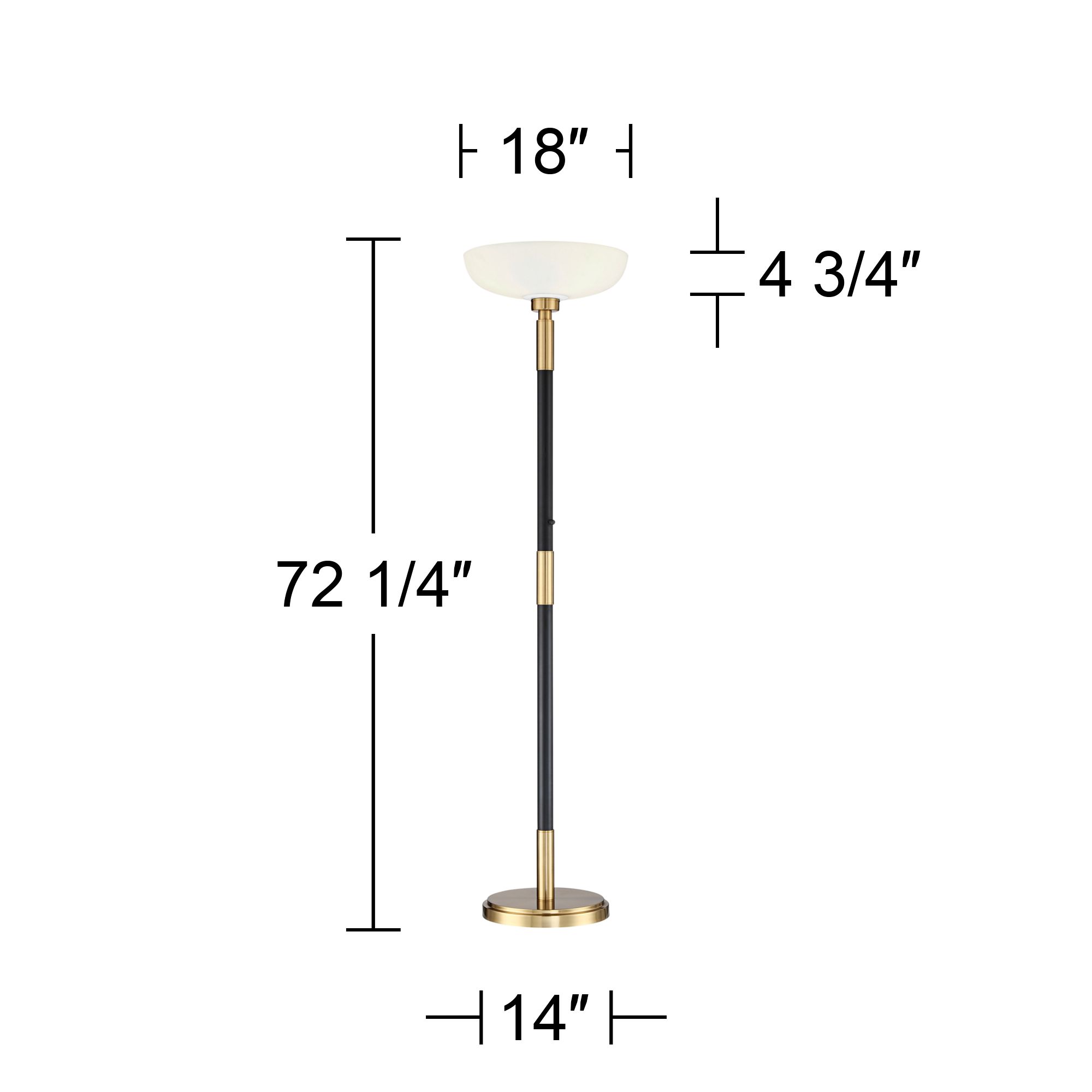 Possini Euro Ashanti 72 1/4" Modern Light Blaster Torchiere Floor Lamp