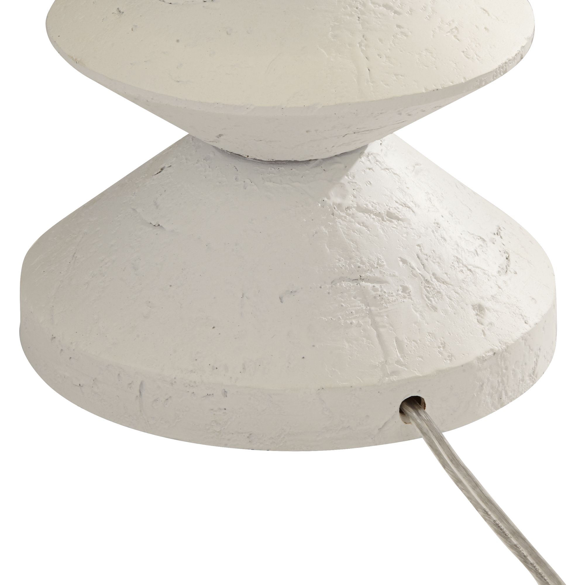 Possini Euro Ashely 24 1/2" White Geometric Modern Table Lamp Set of 2 in scene